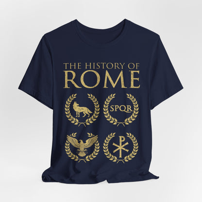 Navy / S The History of Rome - Founding to Fall T-Shirt