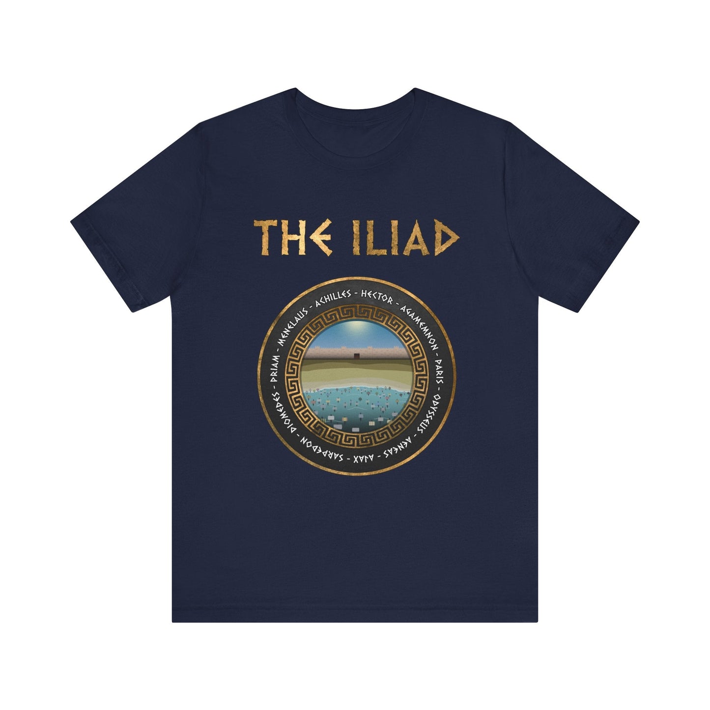 Navy / S The Iliad - Heroes of the Trojan War T-Shirt