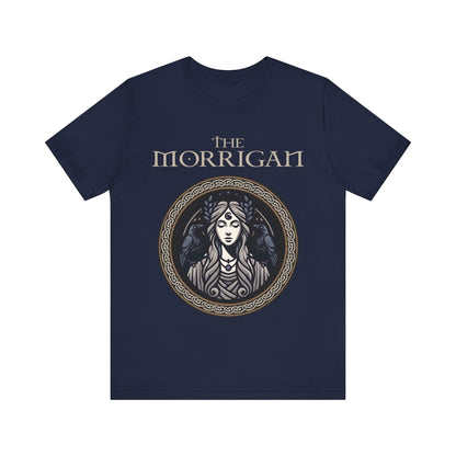 Navy / S The Morrigan Celtic Goddess of Witchcraft - Celtic Mythology T-Shirt
