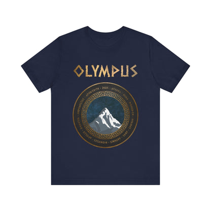 Navy / S The Twelve Olympians Greek Gods and Goddesses - Mount Olympus T-Shirt