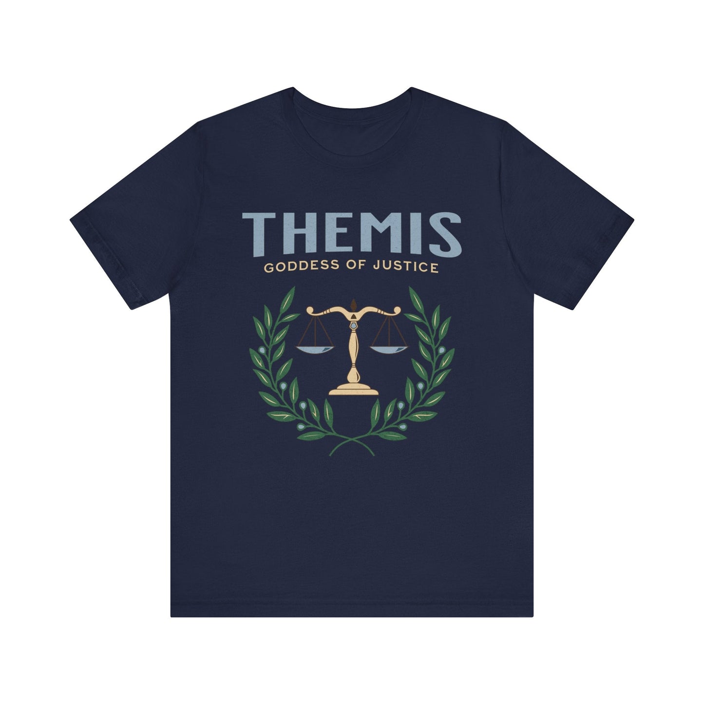Navy / S Themis Greek Goddess of Justice - Ancient Greek Mythology T-shirt