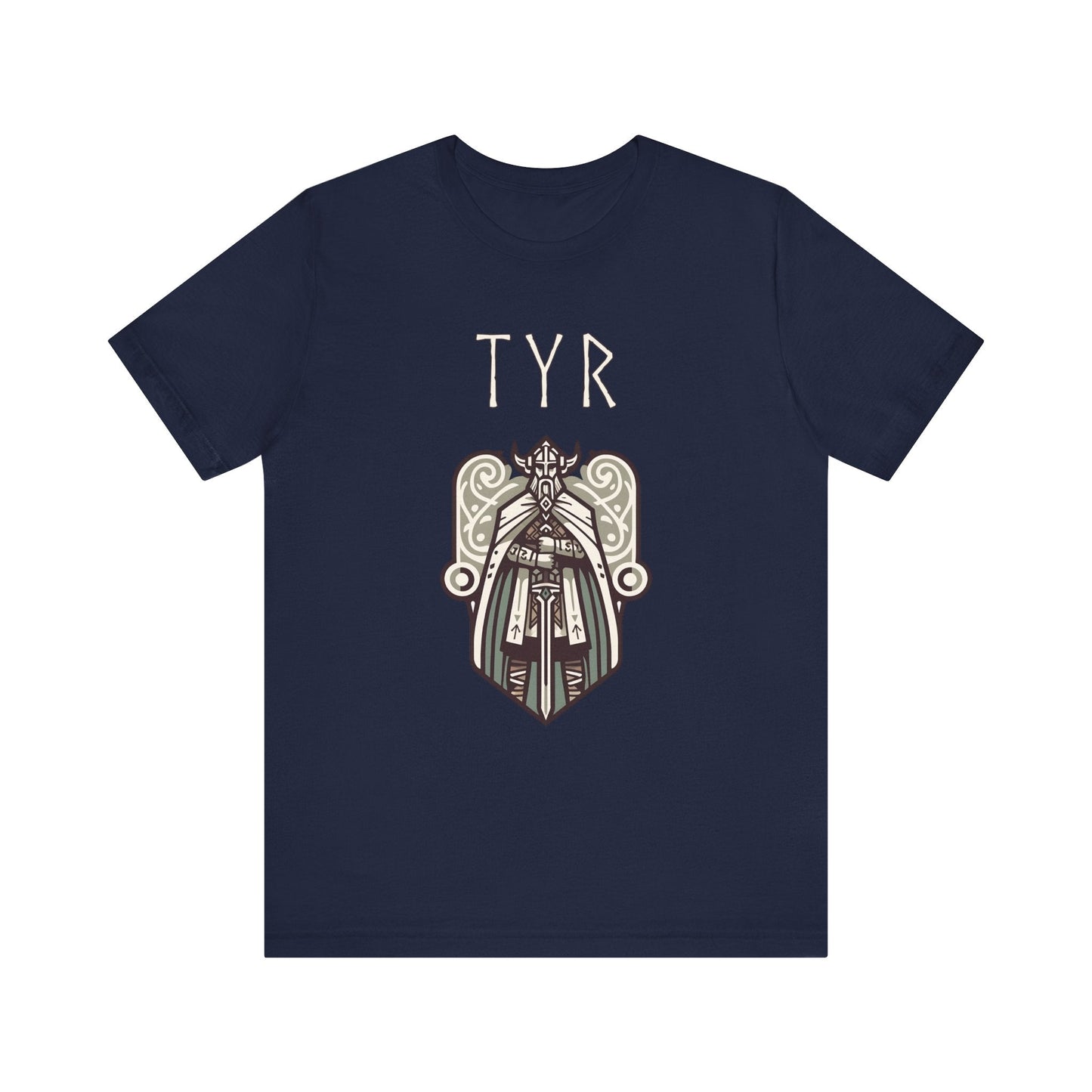 Navy / S Tyr Norse God of War and Justice - Viking Mythology T-shirt