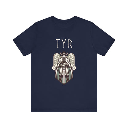 Navy / S Tyr Norse God of War and Justice - Viking Mythology T-shirt