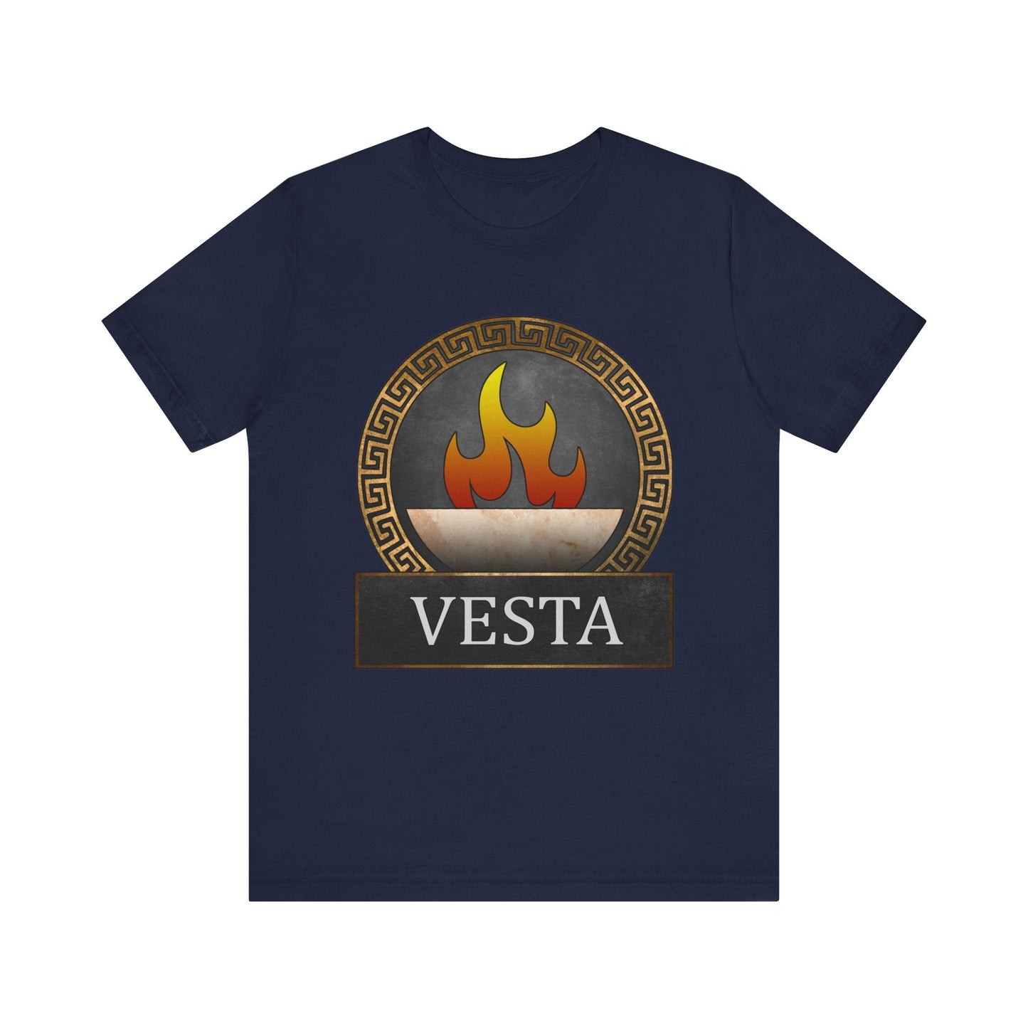Navy / S Vesta Roman Goddess Symbol T-Shirt