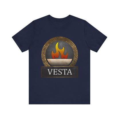 Navy / S Vesta Roman Goddess Symbol T-Shirt