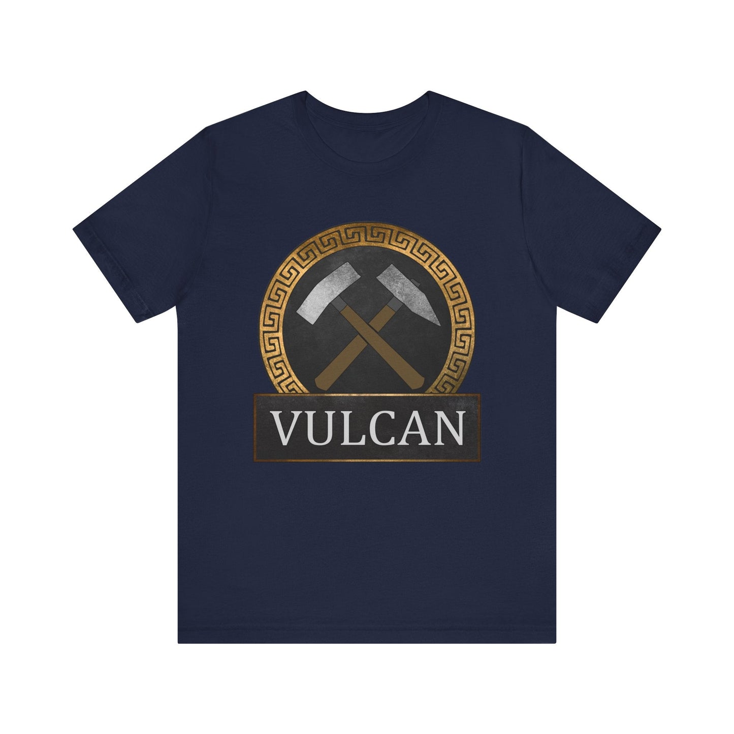 Navy / S Vulcan Ancient Roman God T-Shirt