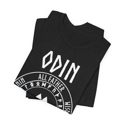 Odin Norse God with Futhark Runes T-shirt