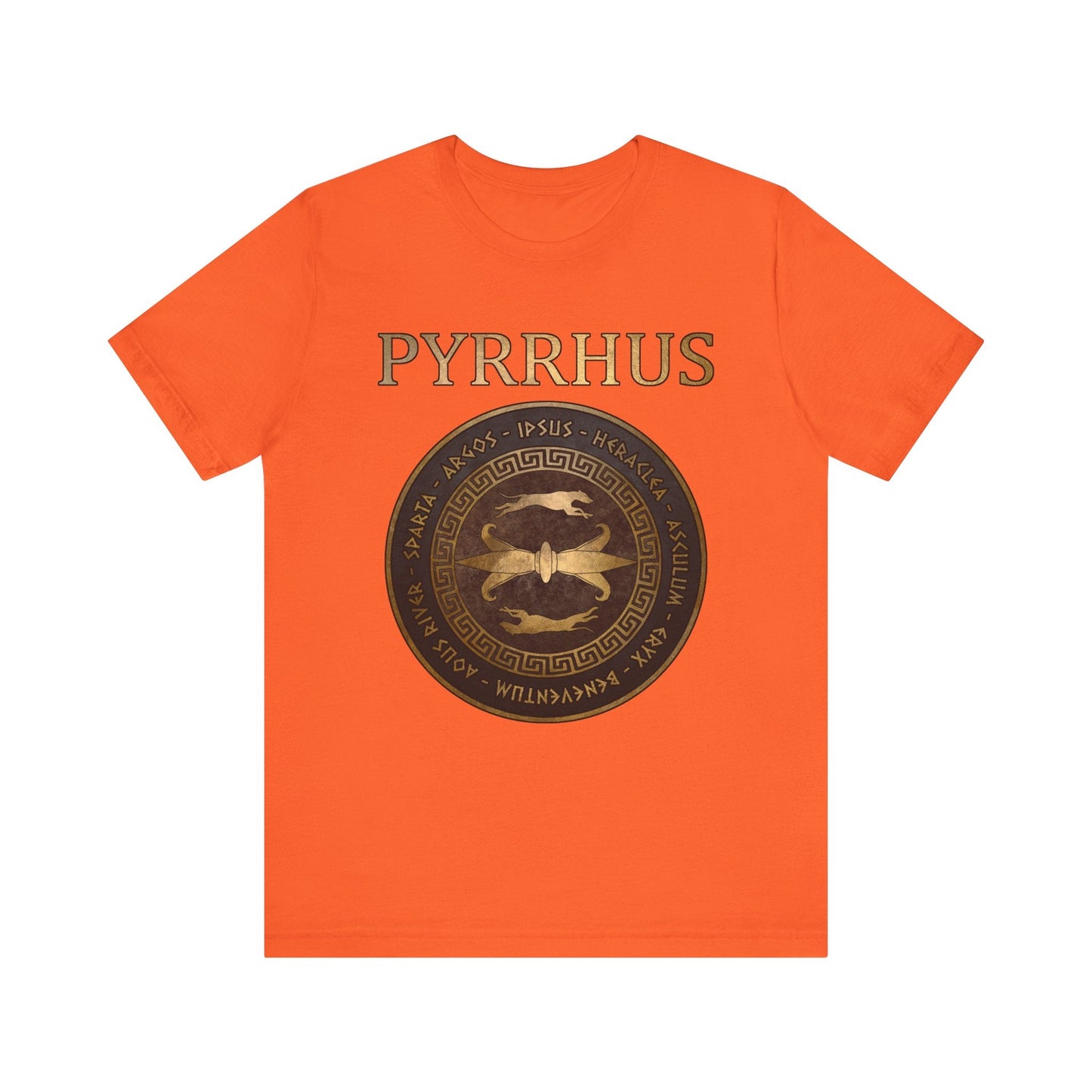 Orange / S Pyrrhus of Epirus Famous Battles - Ancient Warfare - Ancient Battles T-shirt