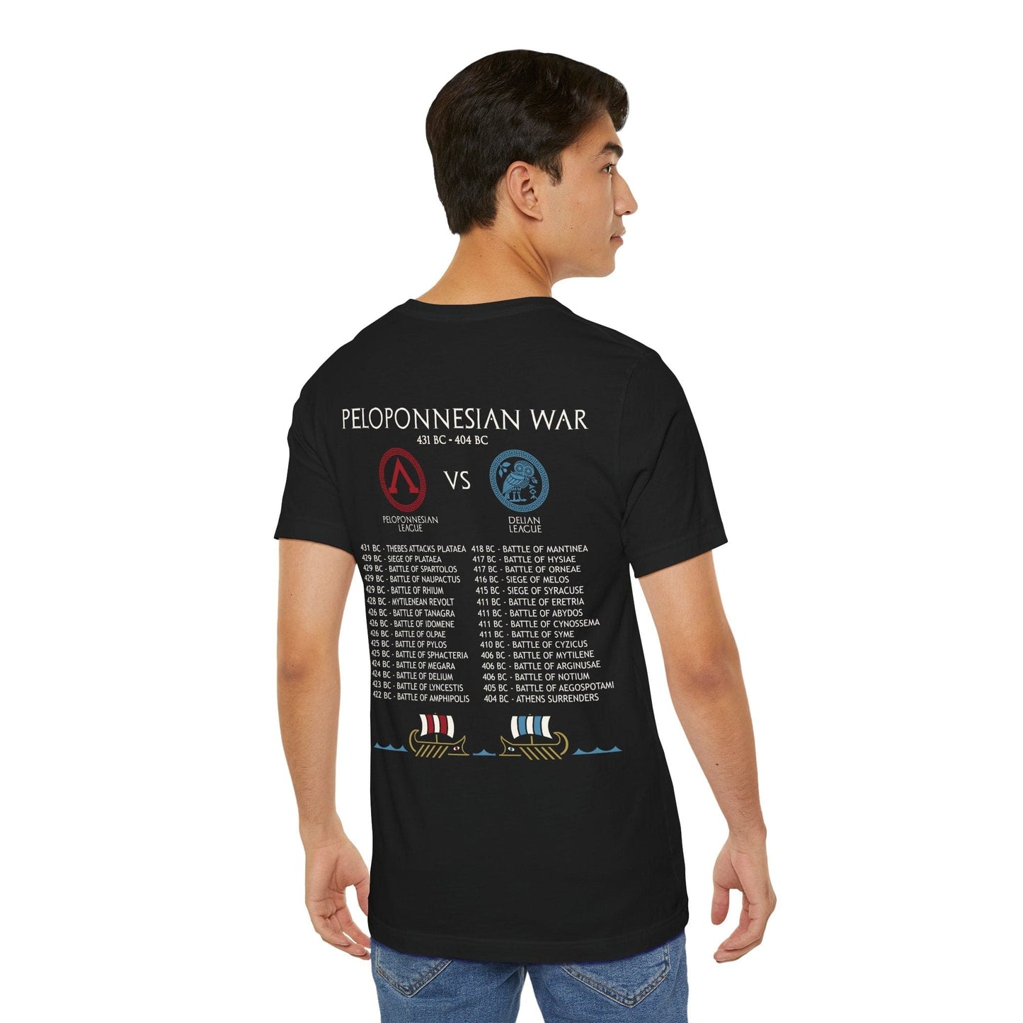 Peloponnesian War Battles - Double Sided T-Shirt