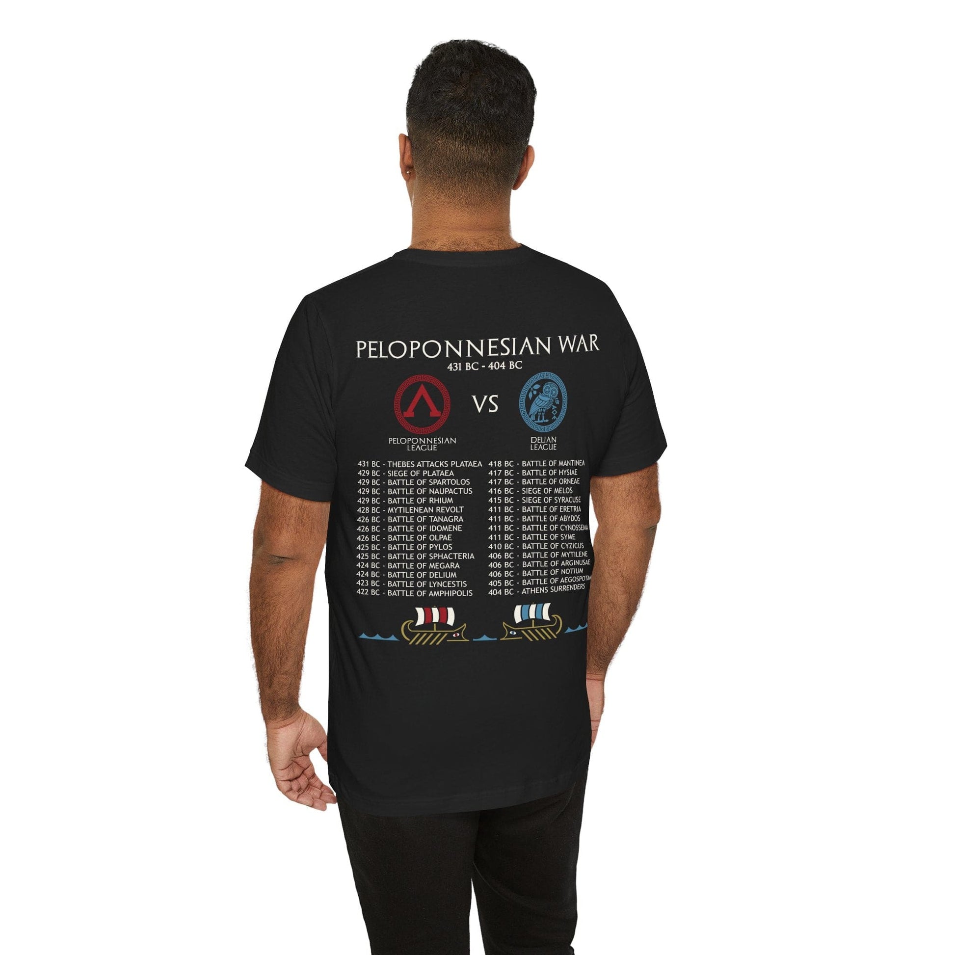 Peloponnesian War Battles - Double Sided T-Shirt