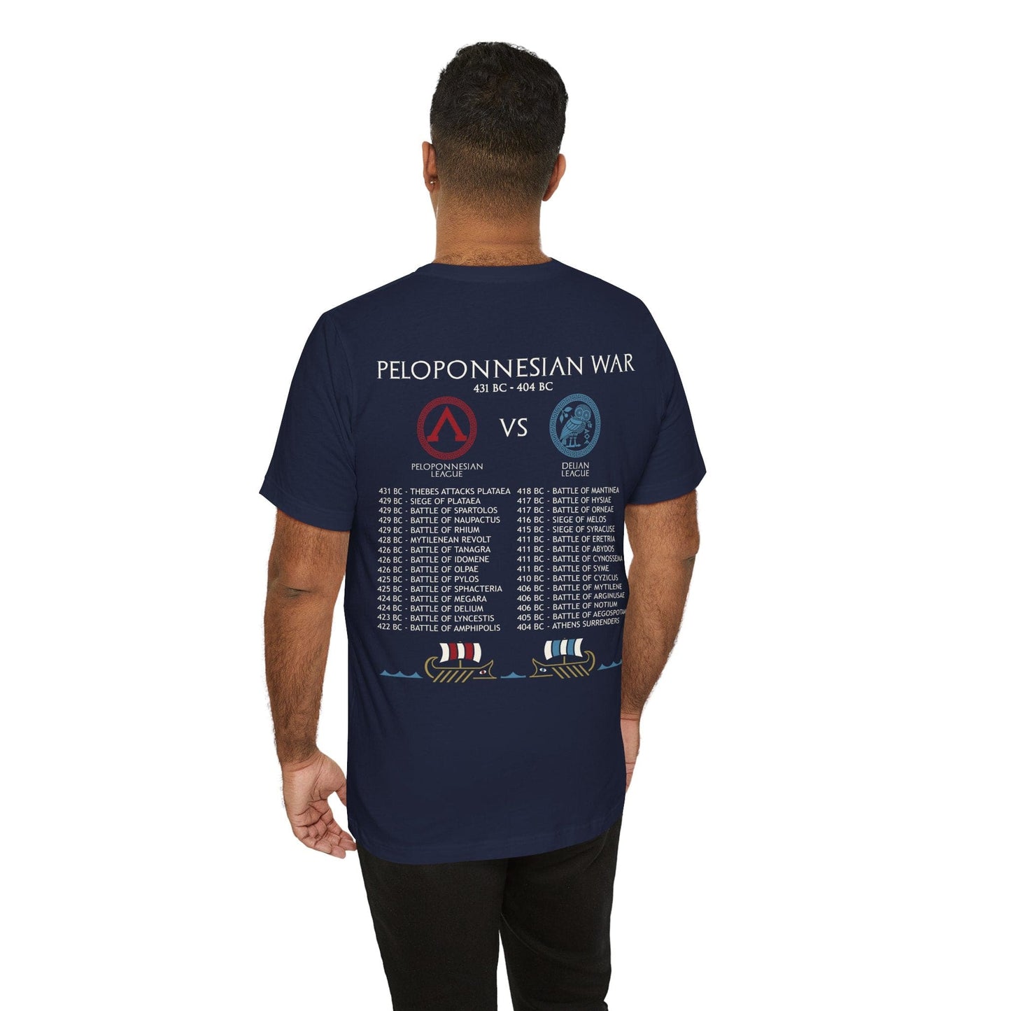 Peloponnesian War Battles - Double Sided T-Shirt
