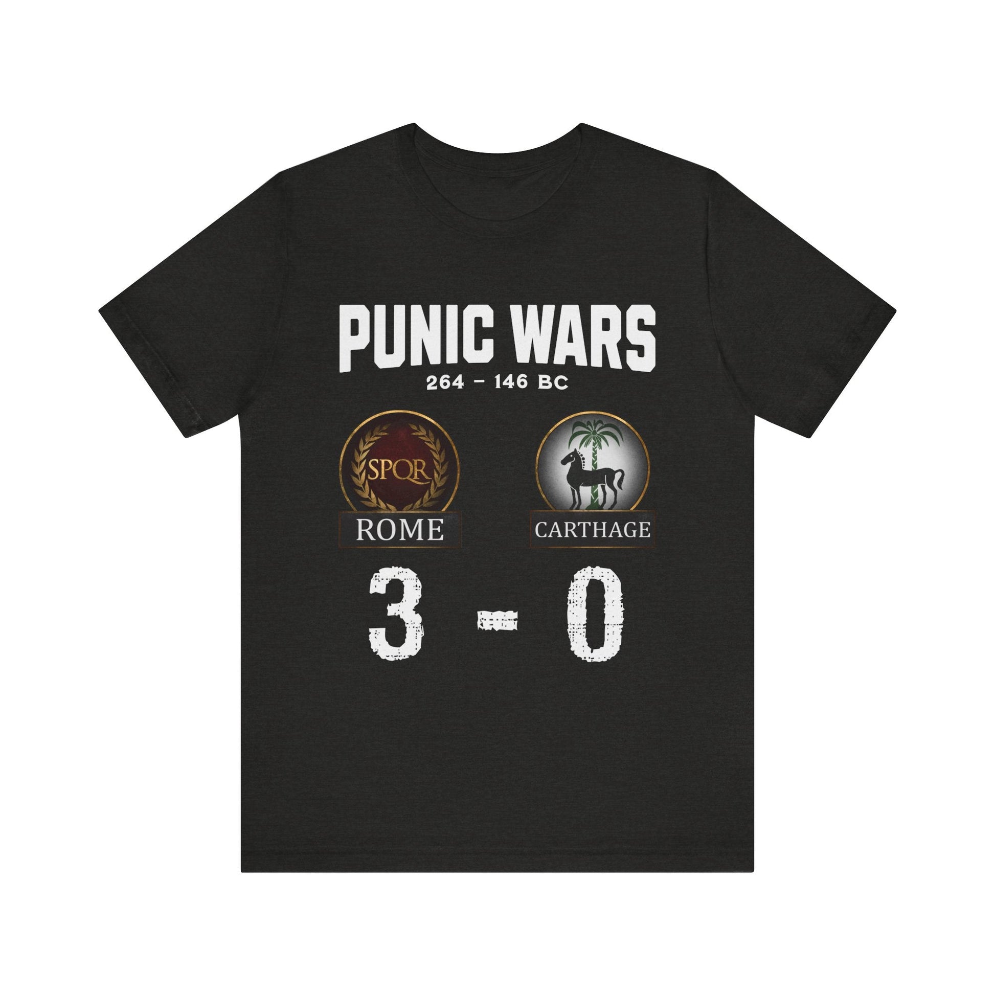 Punic Wars - Rome vs Carthage - 3 to 0 Final Score  - Funny History T-shirt