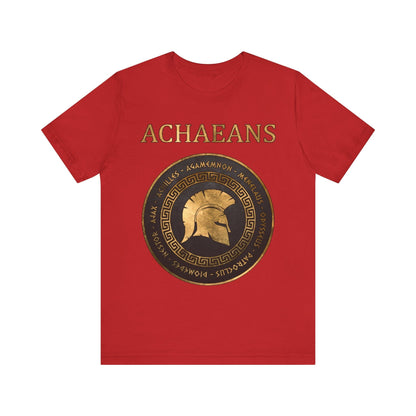 Red / S Achaeans Greek Heroes of the Trojan War T-shirt