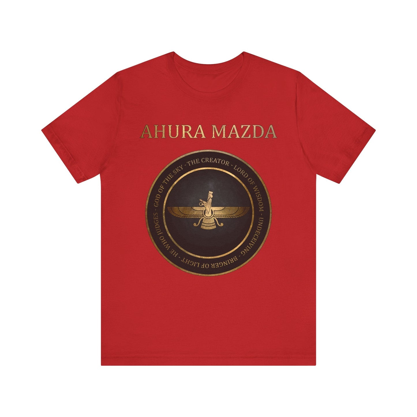 Red / S Ahura Mazda - Zoroastrianism T-Shirt