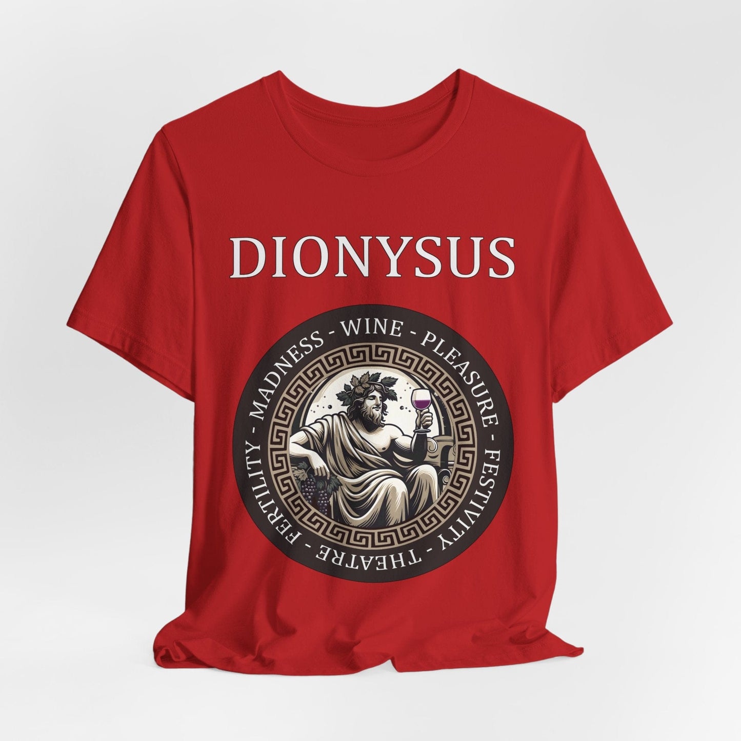 Red / S Dionysus Greek God T-Shirt