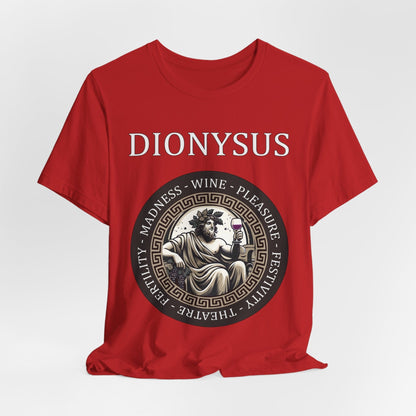 Red / S Dionysus Greek God T-Shirt