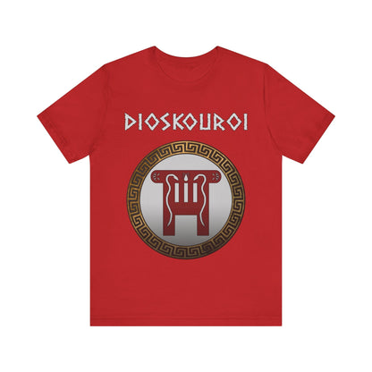 Red / S Dioskouroi Castor and Pollux Dokana T-Shirt