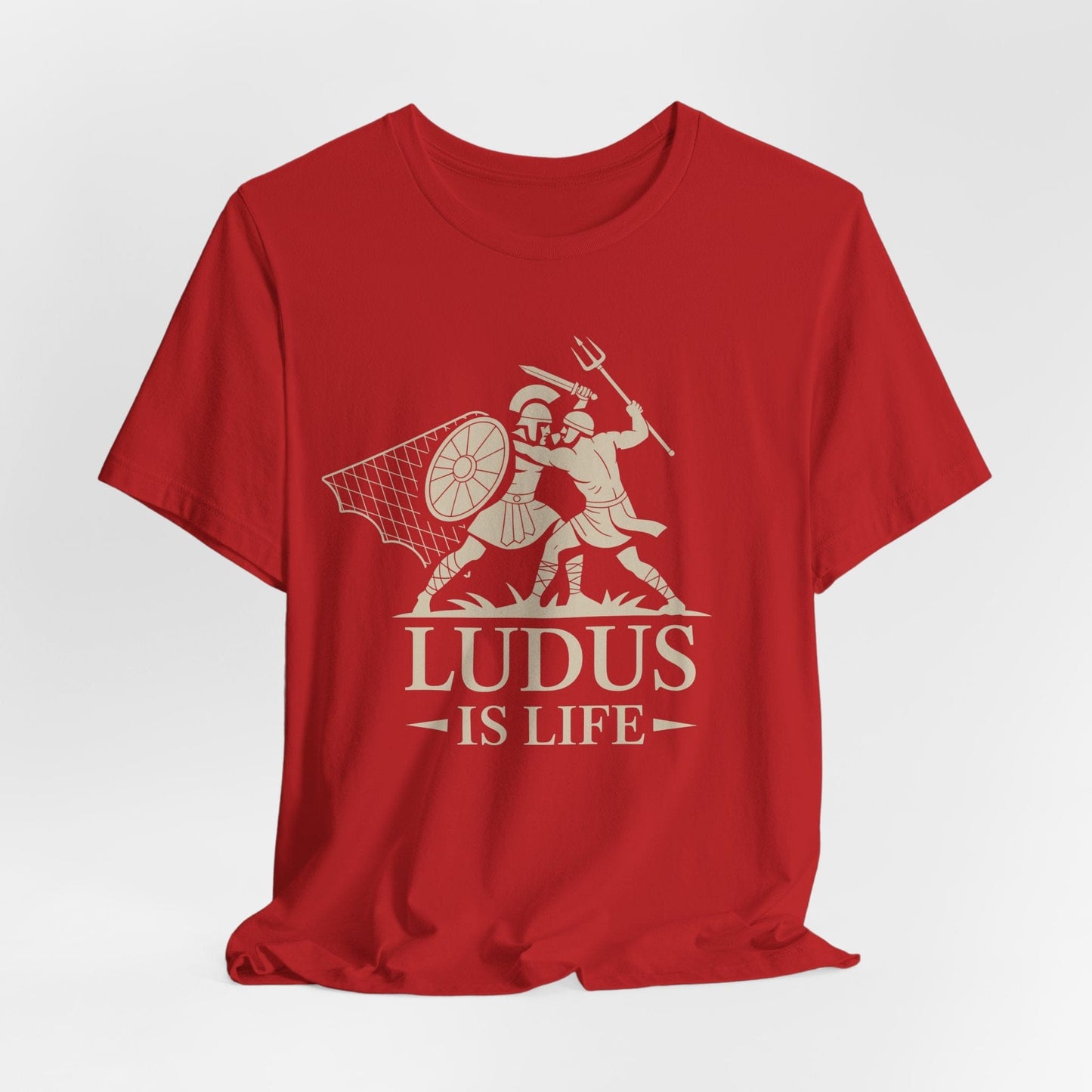 Red / S Ludus is Life - Roman Gladiator School T-Shirt