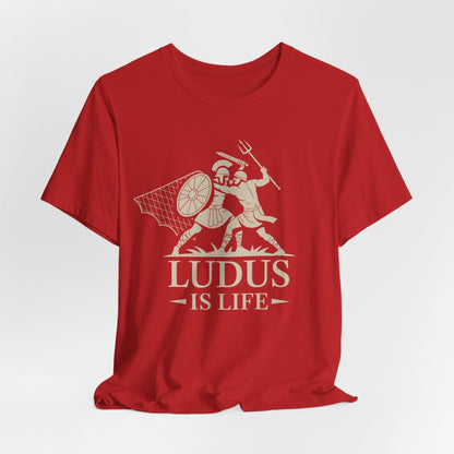 Red / S Ludus is Life - Roman Gladiator School T-Shirt