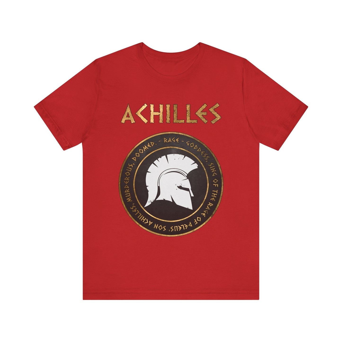 Red / S Rage of Achilles - Homer the Iliad T-Shirt