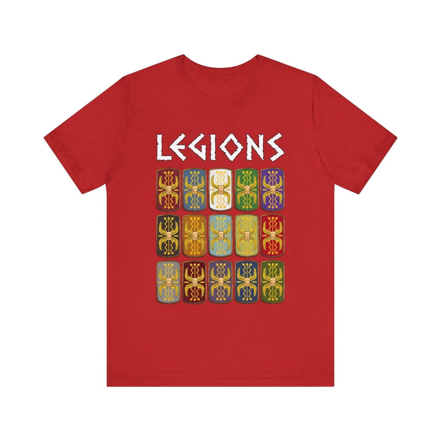 Red / S Roman Legions Shields T-Shirt