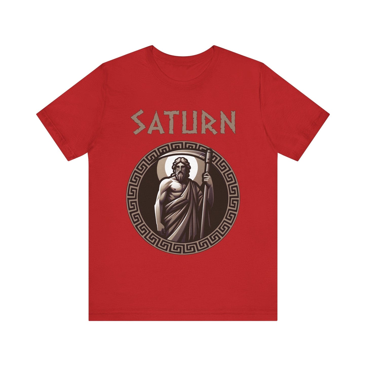 Red / S Saturn Ancient Roman God T-Shirt