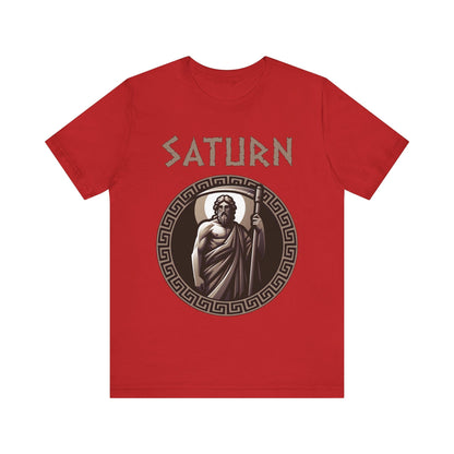 Red / S Saturn Ancient Roman God T-Shirt