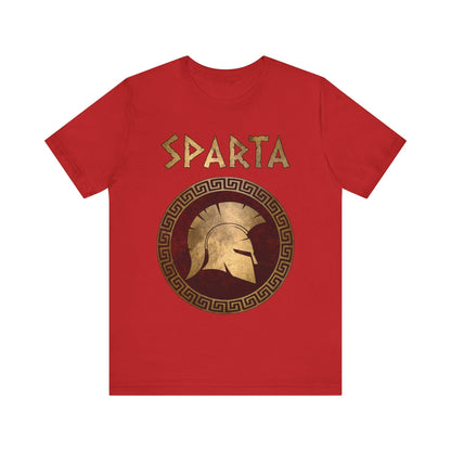 Red / S Sparta - Corinthian Helmet Symbol - Lacedaemonian Spartans T-shirt