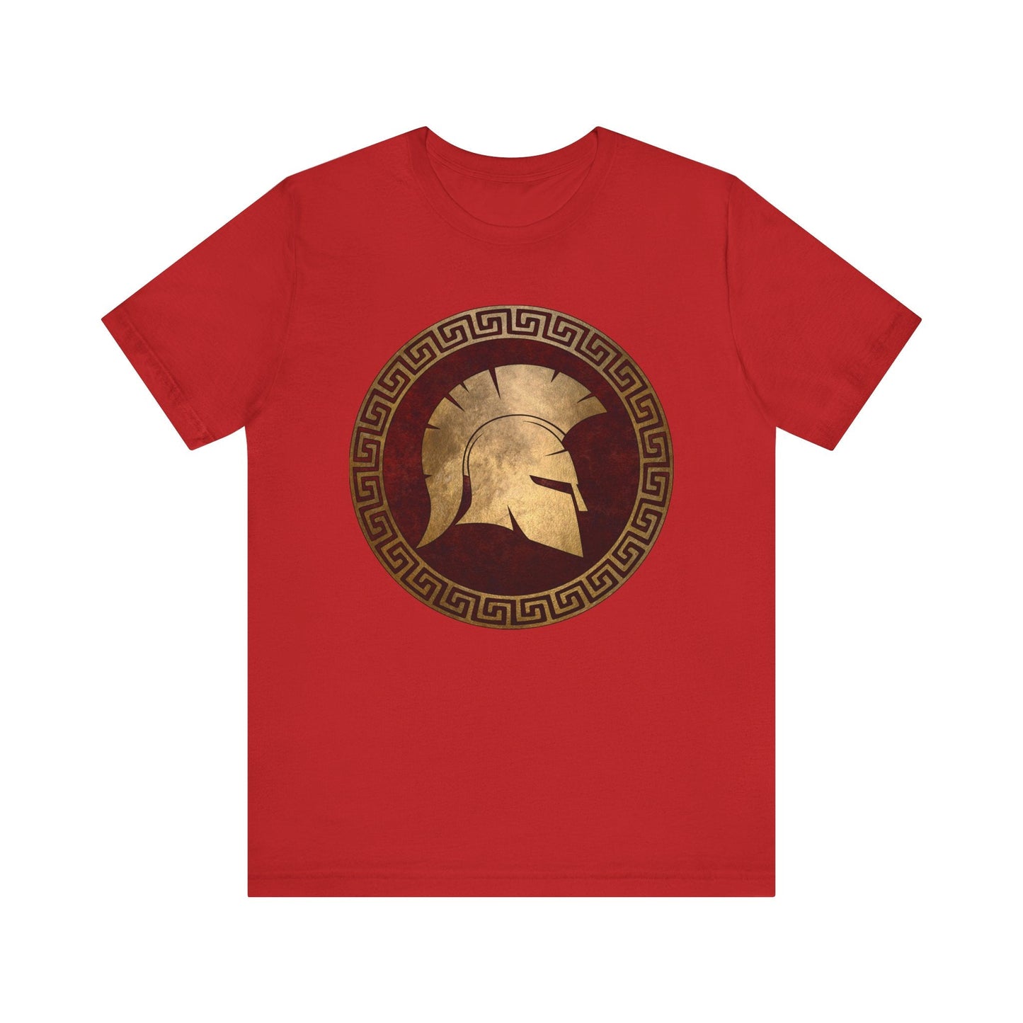Red / S Spartan Helmet T-Shirt