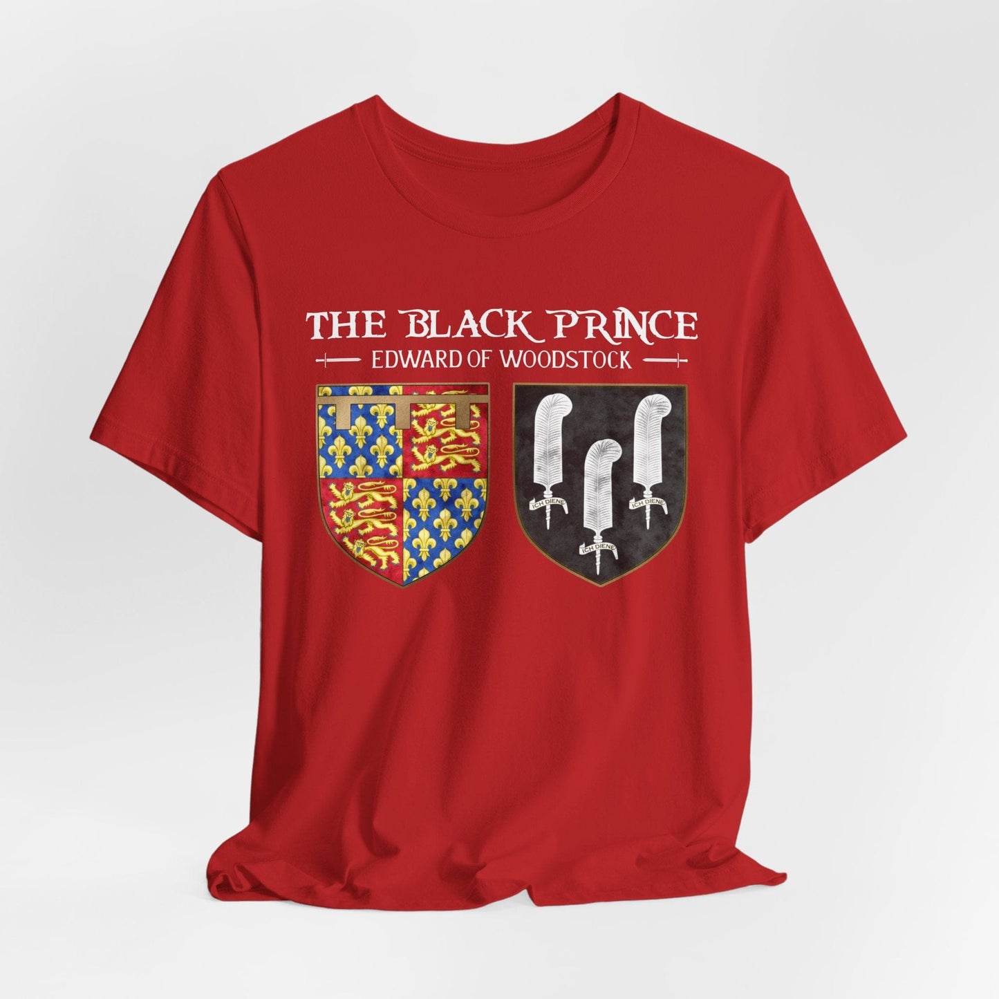 Red / S The Black Prince - Edward of Woodstock Heraldry T-Shirt