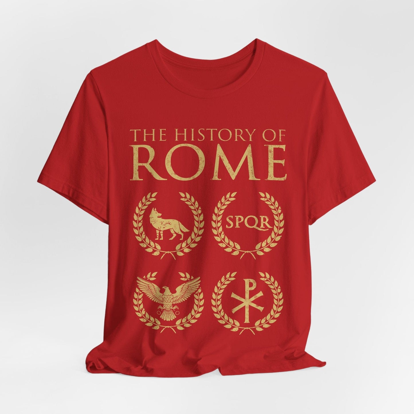 Red / S The History of Rome - Founding to Fall T-Shirt