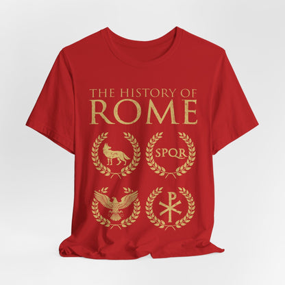 Red / S The History of Rome - Founding to Fall T-Shirt