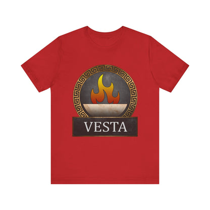 Red / S Vesta Roman Goddess Symbol T-Shirt