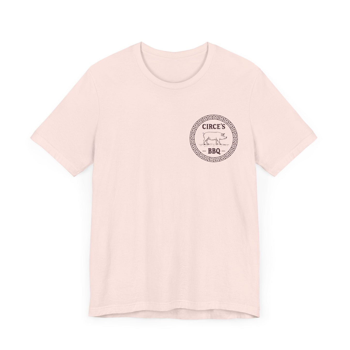 Soft Pink / S Circe's BBQ - Funny Greek Mythology Double Sided T-Shirt