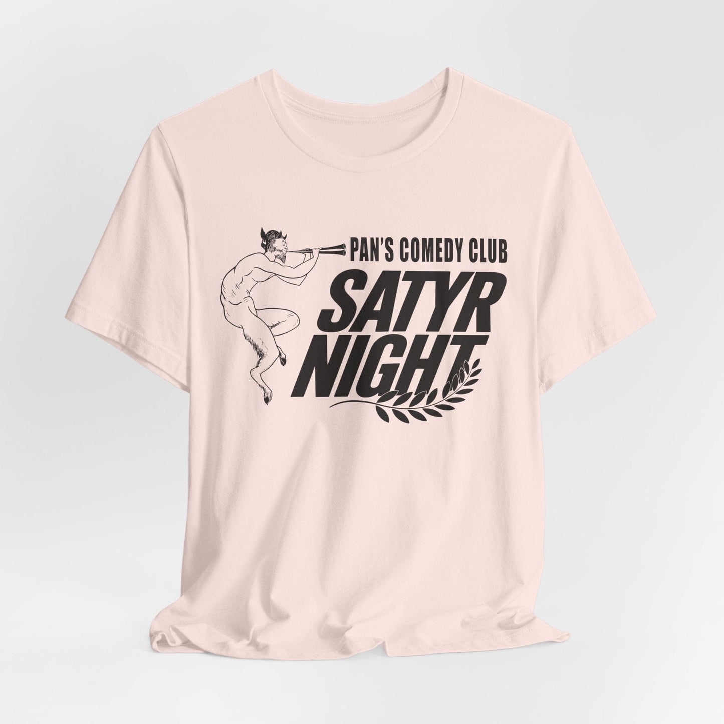 Soft Pink / S Pan's Comedy Club Satire Pun - Funny Greek Mythology T-Shirt