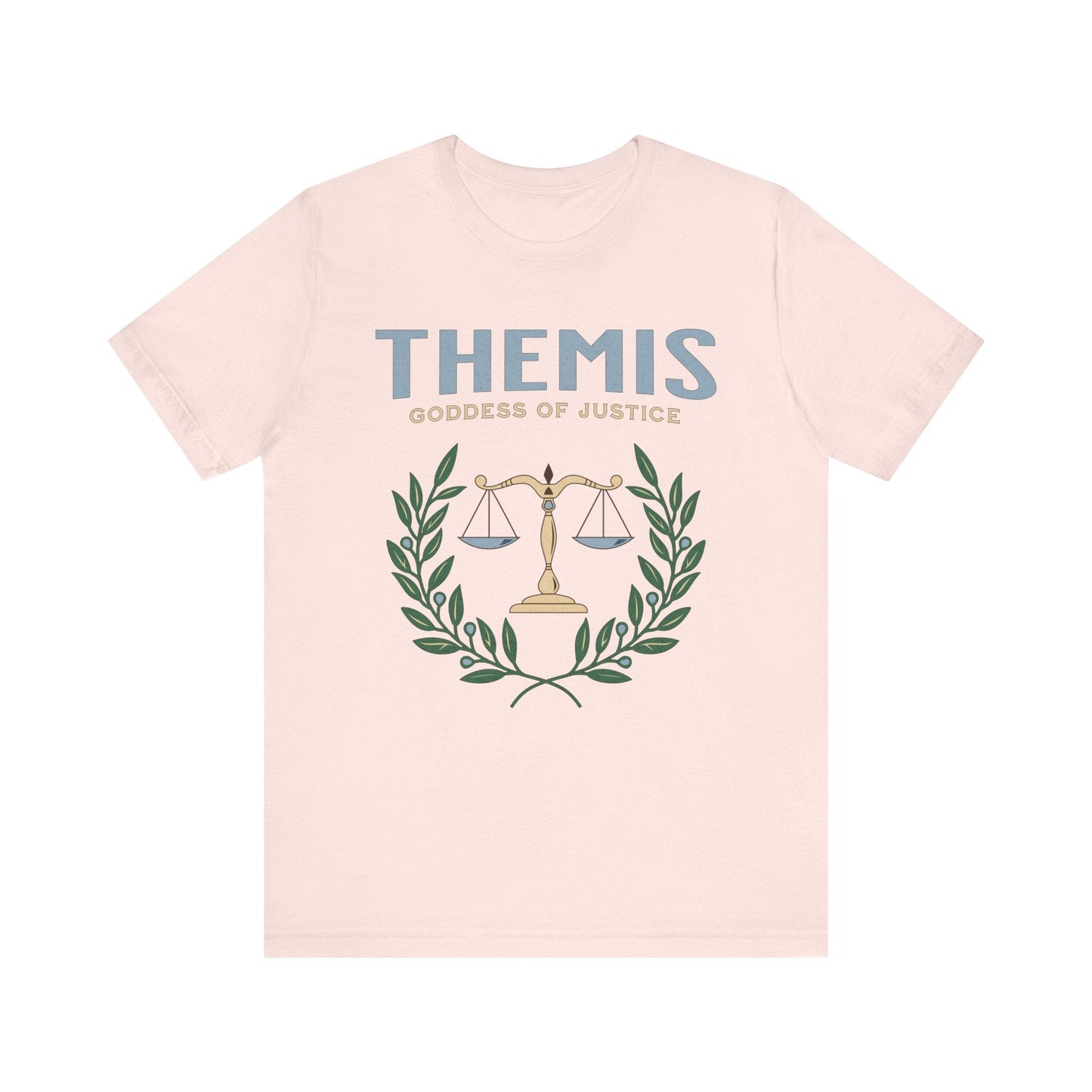 Soft Pink / S Themis Greek Goddess of Justice - Ancient Greek Mythology T-shirt