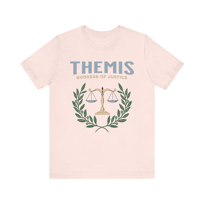 Soft Pink / S Themis Greek Goddess of Justice - Ancient Greek Mythology T-shirt