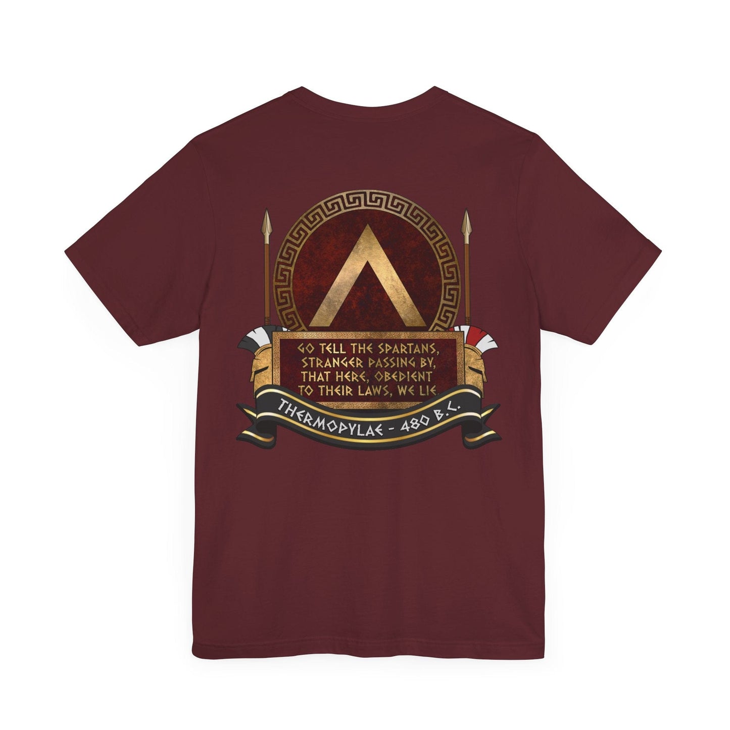 Sparta Thermopylae Epitaph - Double Sided T-Shirt