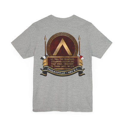 Sparta Thermopylae Epitaph - Double Sided T-Shirt