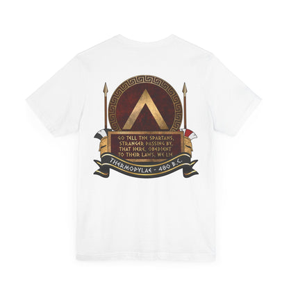 Sparta Thermopylae Epitaph - Double Sided T-Shirt