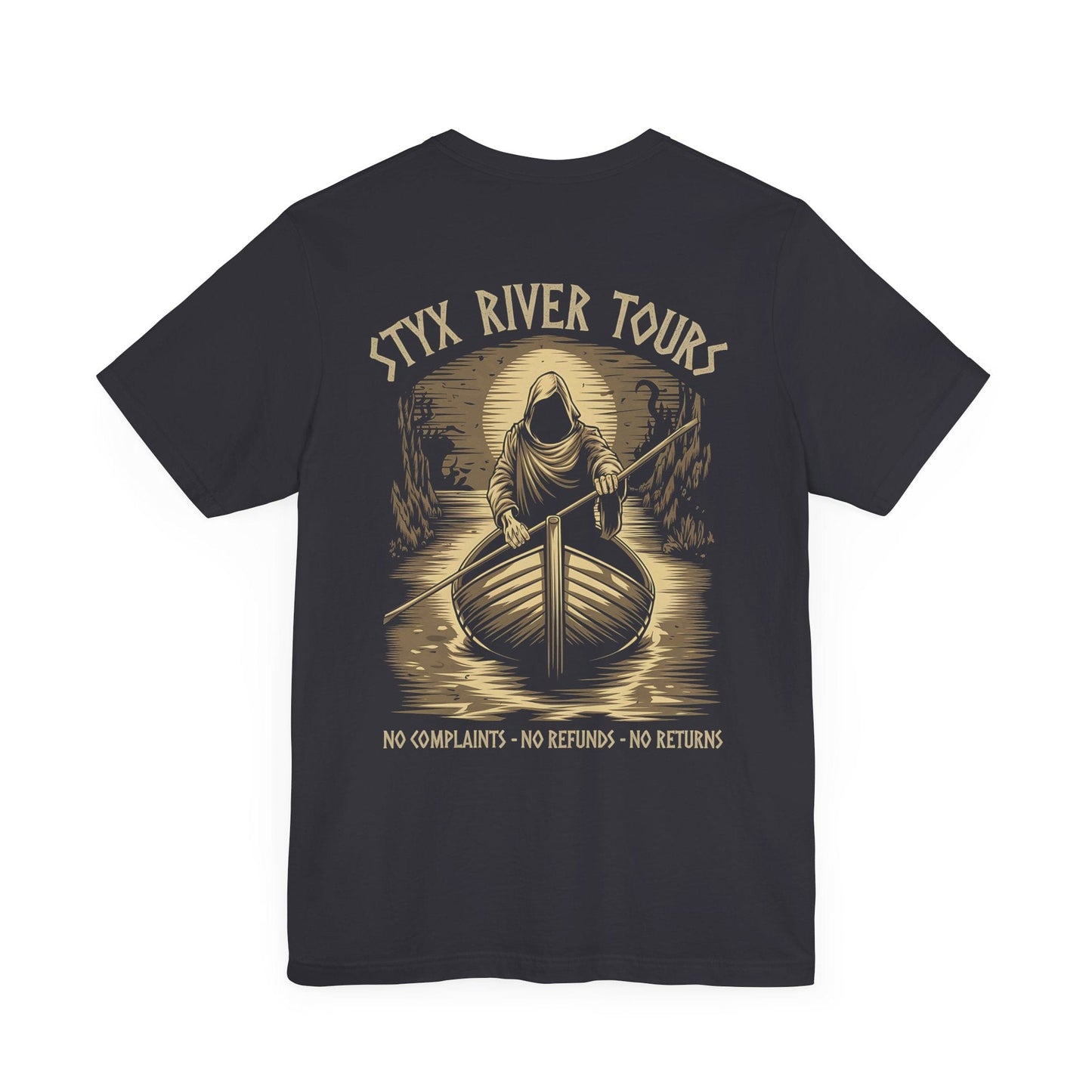 Styx River Tours - Funny Greek Mythology Double Sided T-Shirt