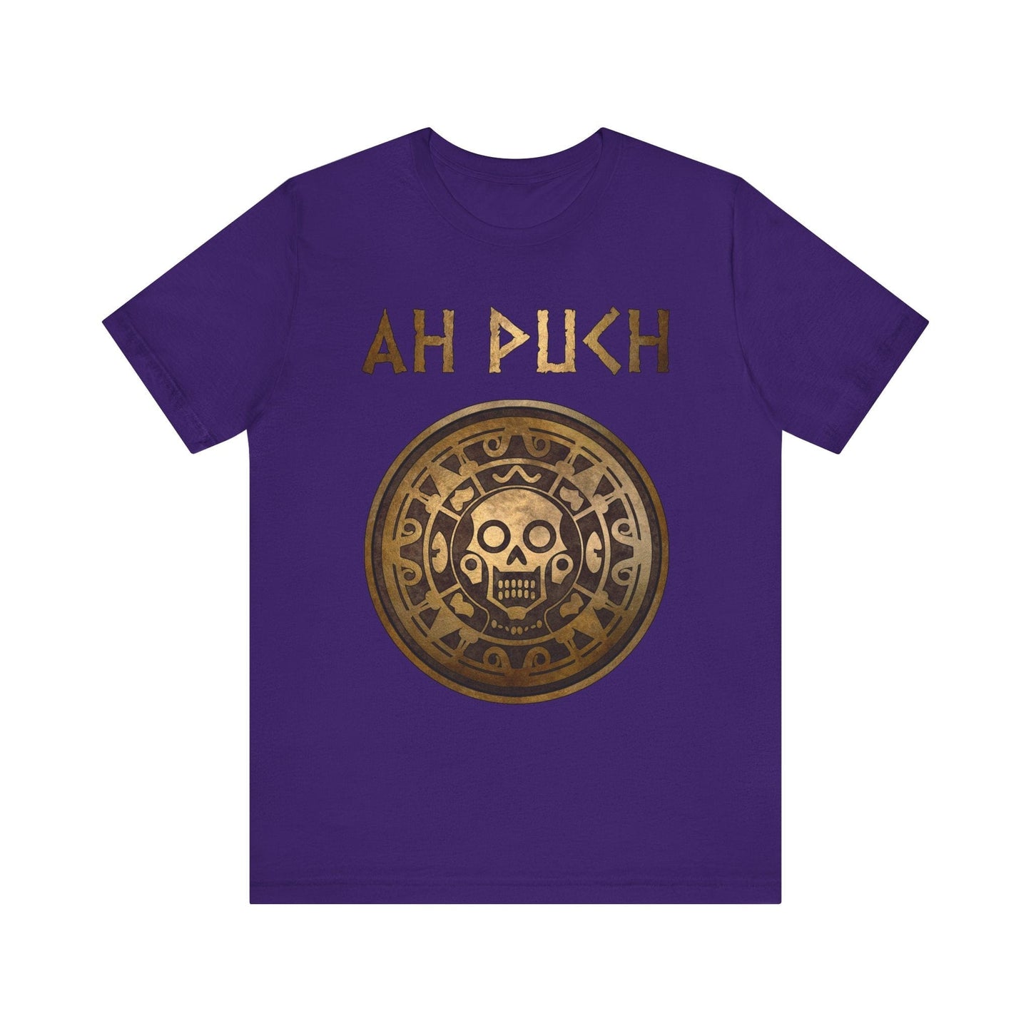 Team Purple / S Ah Puch Mayan God of Death Symbol T-shirt