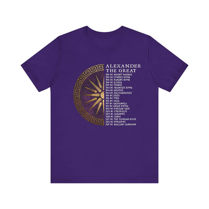 Team Purple / S Alexander the Great Battles - Ancient Macedon T-Shirt