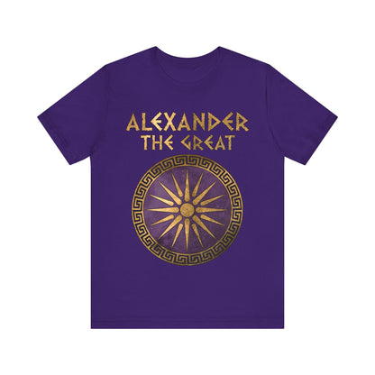 Team Purple / S Alexander the Great Makedon Shield T-Shirt