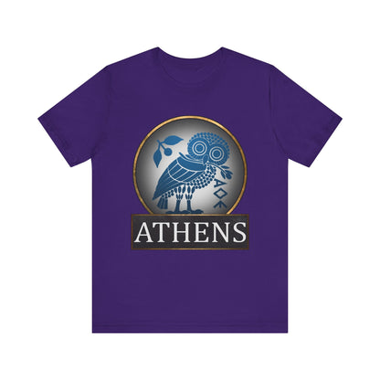 Team Purple / S Ancient Athens - Athenian Owl Symbol of Greek Goddess Athena T-shirt