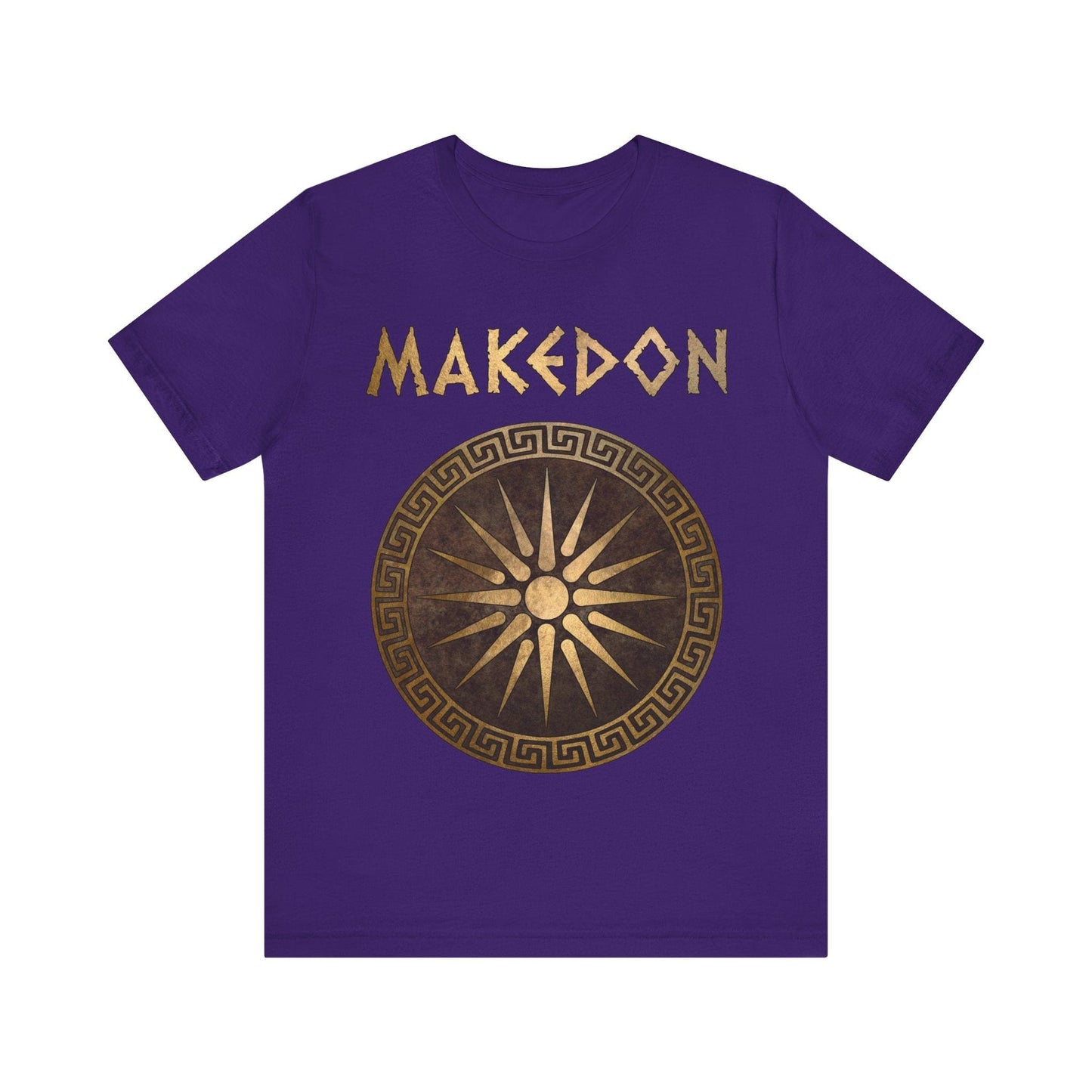 Team Purple / S Ancient Makedon Shield Alexander the Great T-Shirt