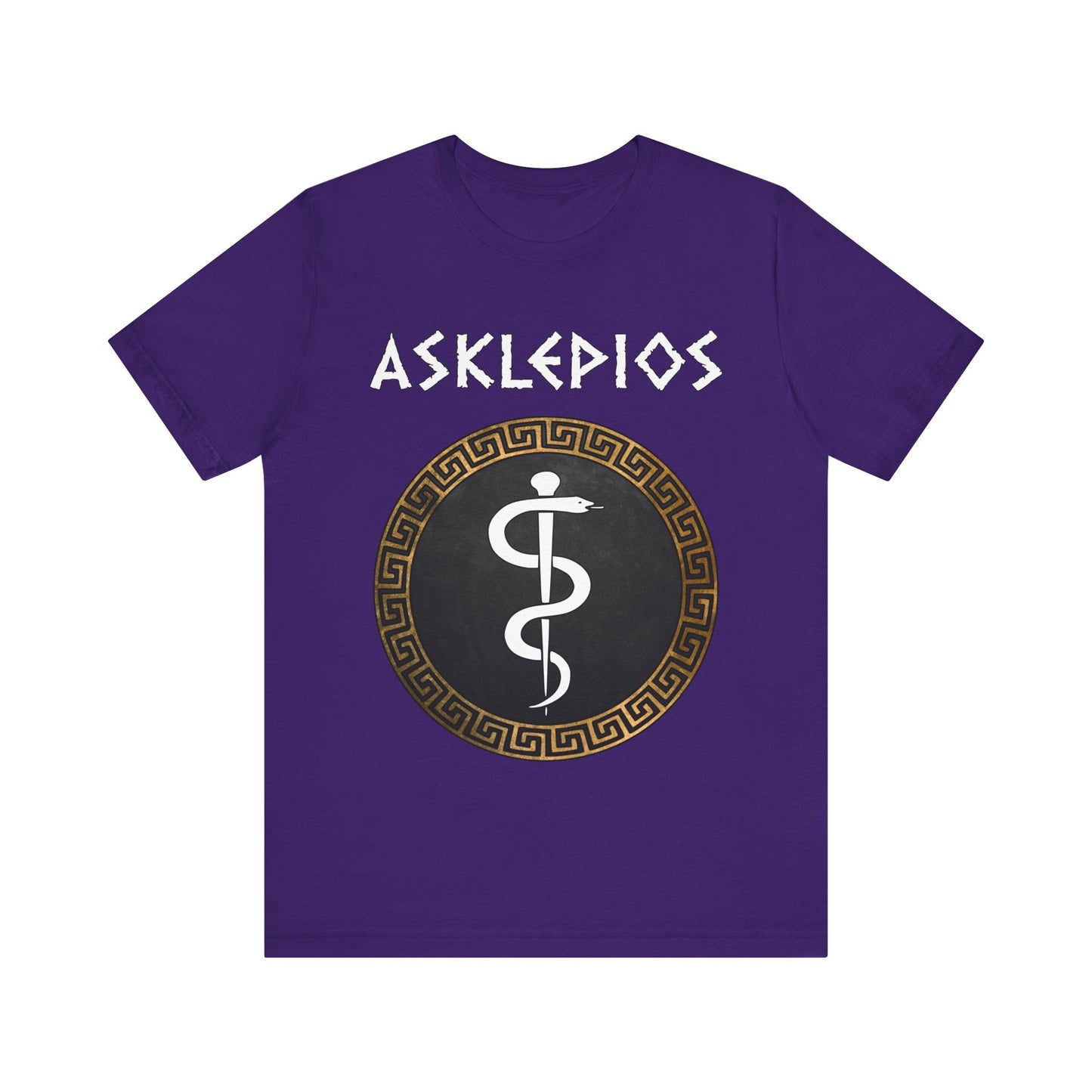 Team Purple / S Asklepios Ancient Greek God of Health and Medicine T-shirt