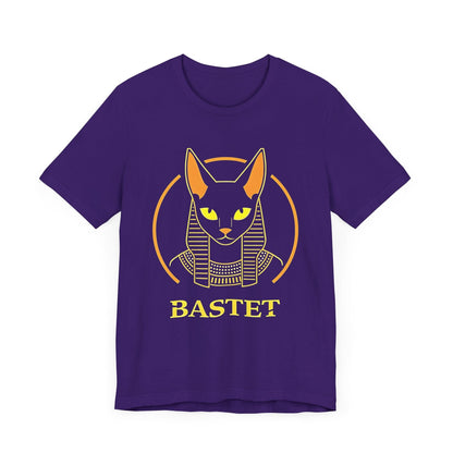 Team Purple / S Bastet Egyptian Goddess of Cats T-Shirt
