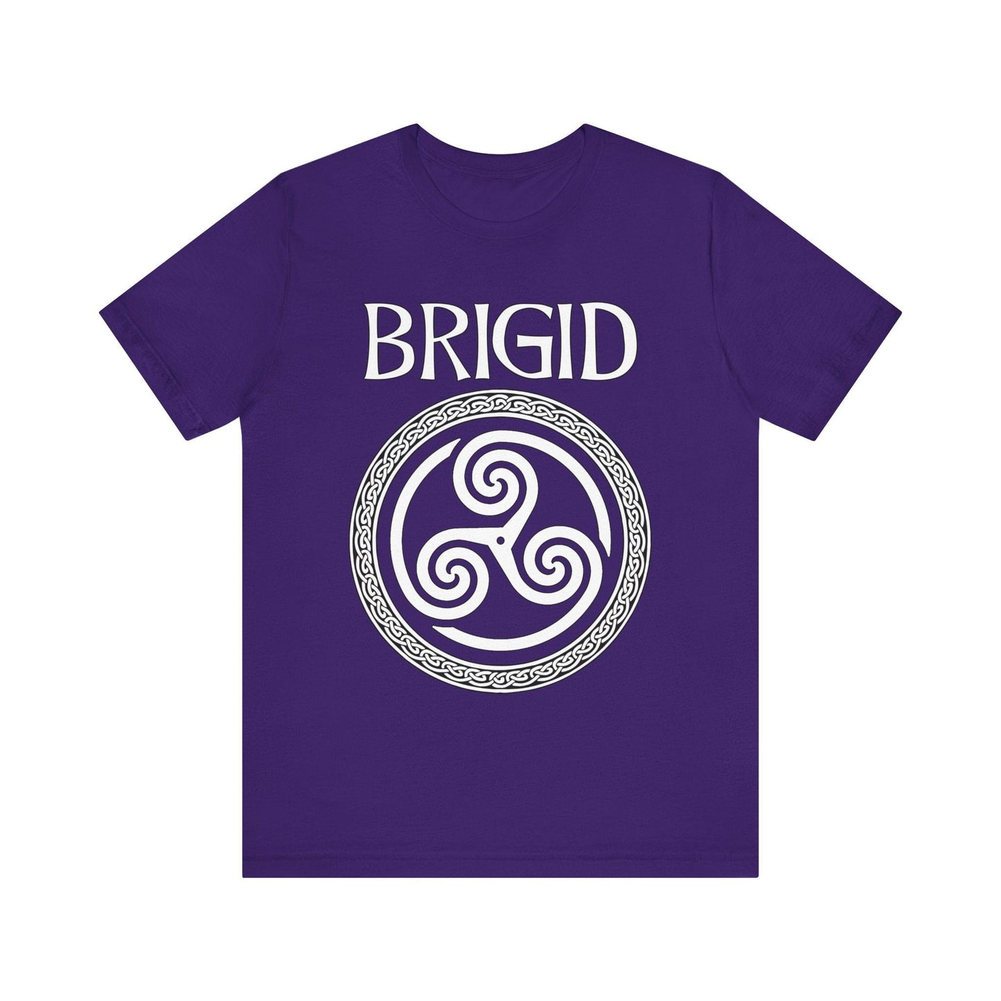 Team Purple / S Brigid Celtic Goddess Triskelion Symbol T-Shirt