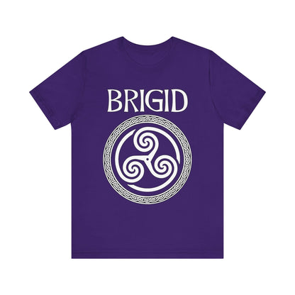 Team Purple / S Brigid Celtic Goddess Triskelion Symbol T-Shirt